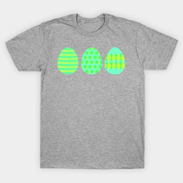 Eggspert Easter Eggs - Decorated Eggs in Green T-Shirt by skauff